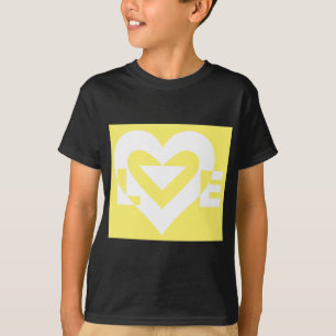 Camiseta Amor Branco em Amarelo