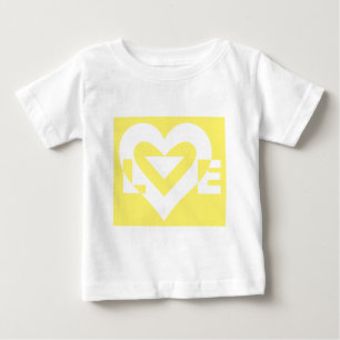 Camiseta Amor Branco em Amarelo