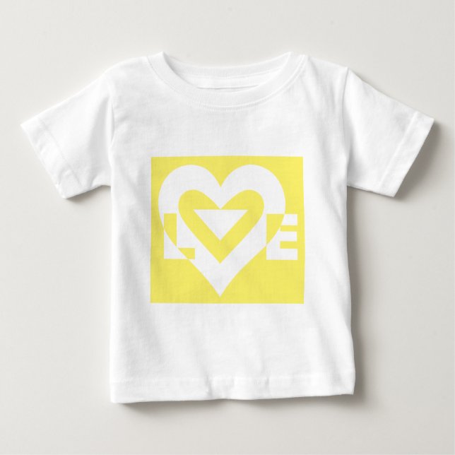 Camiseta Amor Branco em Amarelo (Frente)