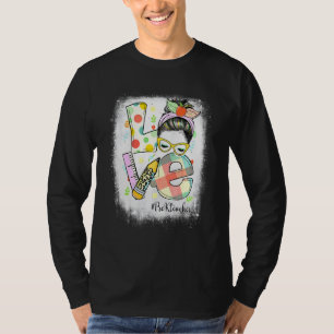 Camiseta Amor Branqueado Pré-Kinder Professora Páscoa Mensa