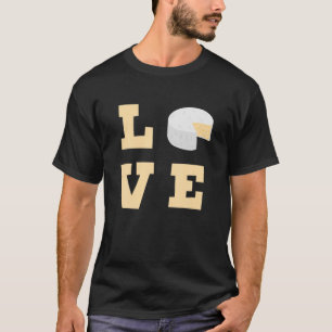 Camiseta Amor Brie Queijo Engraçado Comida