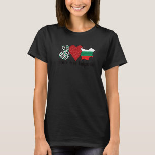 Camiseta Amor Bulgária Orgulhosa Bandeira Búlgara Rochas Bú