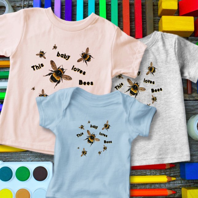Camiseta Amor, Bumblebes, Criança (Criador carregado)