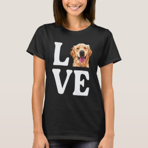 Camiseta Amor Cachorro Retriever Dourado