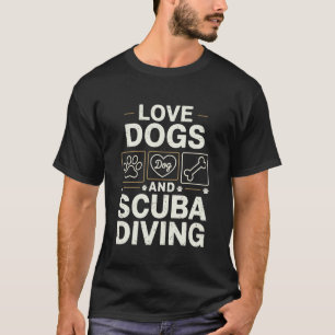 Camiseta Amor Cachorros Mergulho Mãe Pai Raça Amor Cachorri