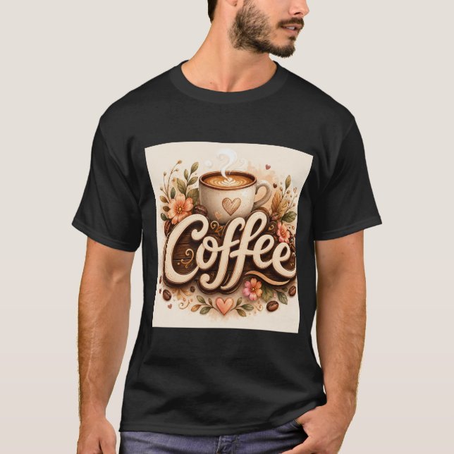 Camiseta Amor Café Floral (Frente)