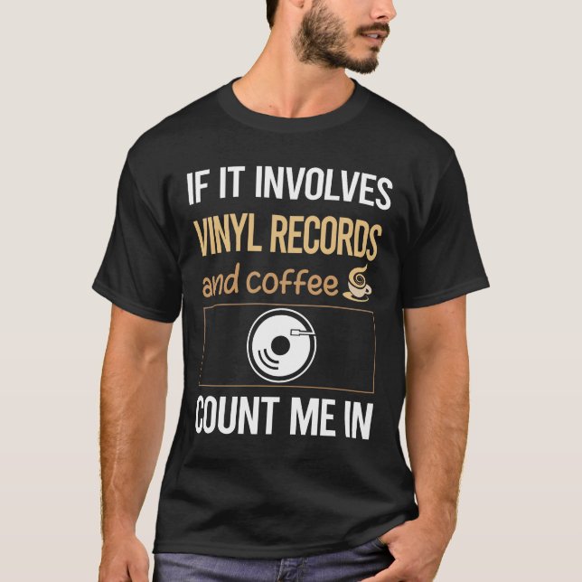 Camiseta Amor Café Vinil Discos Recordes (Frente)