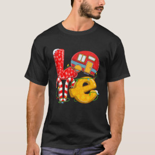Camiseta Amor Campanha de Natal Pijama Correspondendo Fami