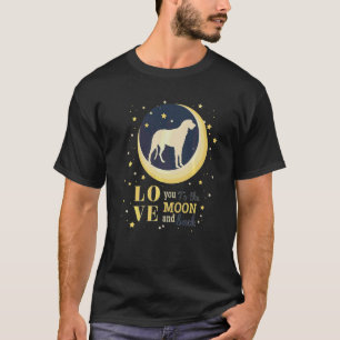 Camiseta Amor Cão De Deerhound Escocês À Lua