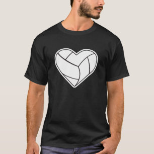 Camiseta Amor Cardíaco E Voleibol Vivo