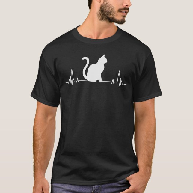 Camiseta Amor Cat Heartbea Cat (Frente)