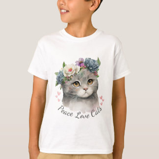 Camiseta Amor Cat Kid Boy
