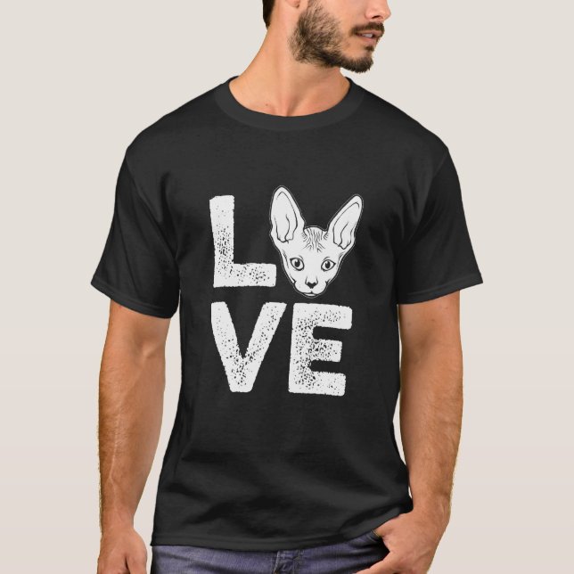 Camiseta Amor Cat Sphynx Cat (Frente)