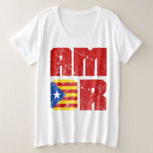 Camiseta Amor Catalão, Catalonia Estelada Flag