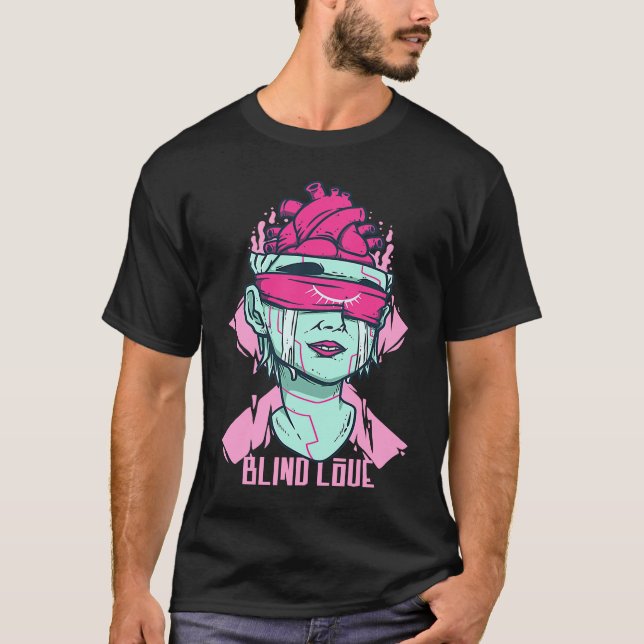 Camiseta Amor Cego Machucado Triste Emo Quebra Coração Queb (Frente)