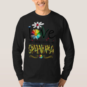 Camiseta Amor Chamado Avó Borboleta Flor Mãe'
