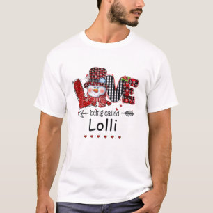 Camiseta Amor Chamado Lolli Snowman Red Plai