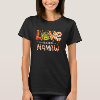 Camiseta Amor Chamado Mamaw Leopard Xadrez Pumpkin Do Que