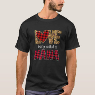 Camiseta Amor Chamado Xadrez Vermelha Nana