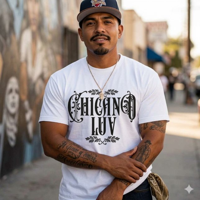 Camiseta Amor Chicano personalizado com Nome (Chicano love personalized with Name T-Shirt)