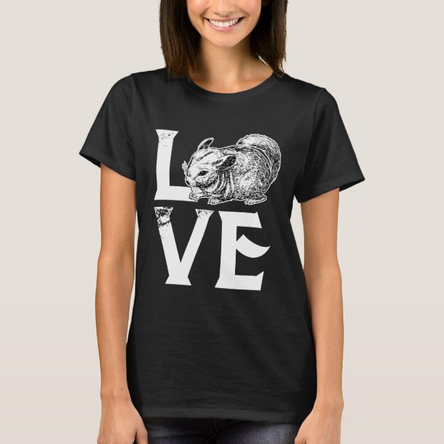 Camiseta Amor Chinchilla Cute Spirit Silhout (Frente)