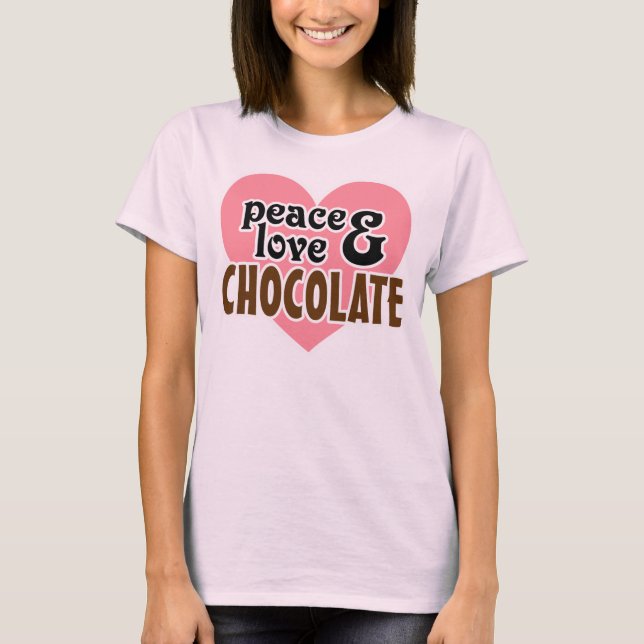 Camiseta Amor & chocolate da paz (Frente)