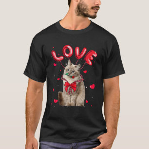 Camiseta Amor Cinto Namorados Siberiano Pet Cat Lover