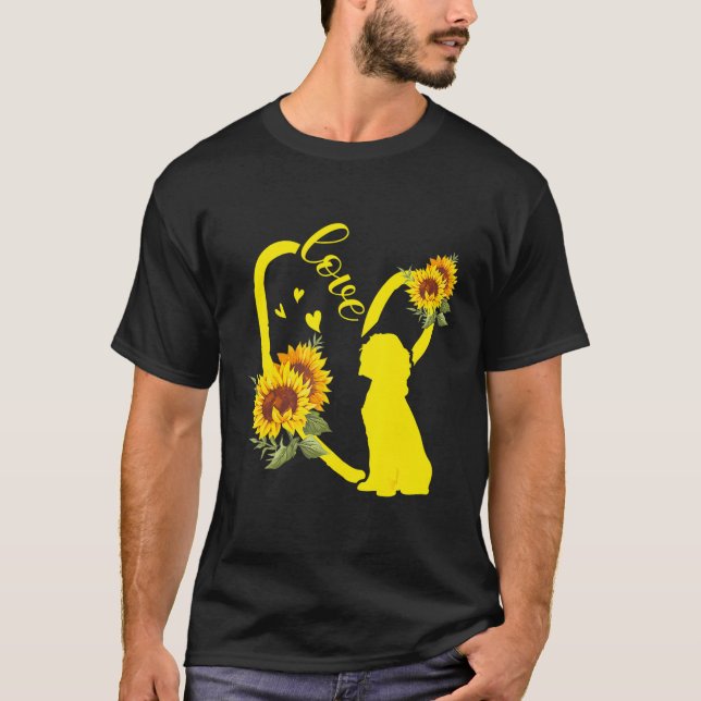 Camiseta Amor Cocker Spaniel Sunflower (Frente)