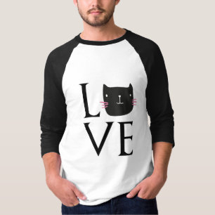 CAMISETA AMOR COFÉ DE GATO