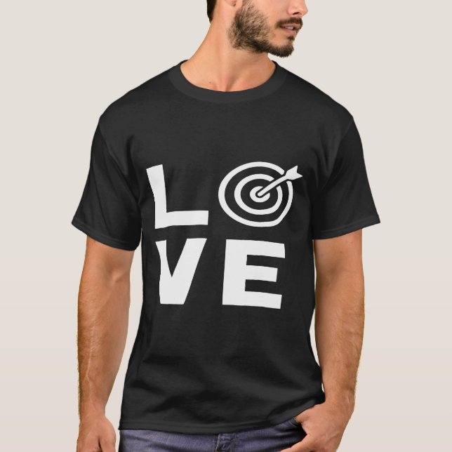 Camiseta Amor com Alvo Arqueiro de Bullseye Archery Light (Frente)