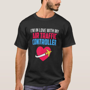 Camiseta Amor Com Avião Aéreo Controlador De Tráfego Aéreo