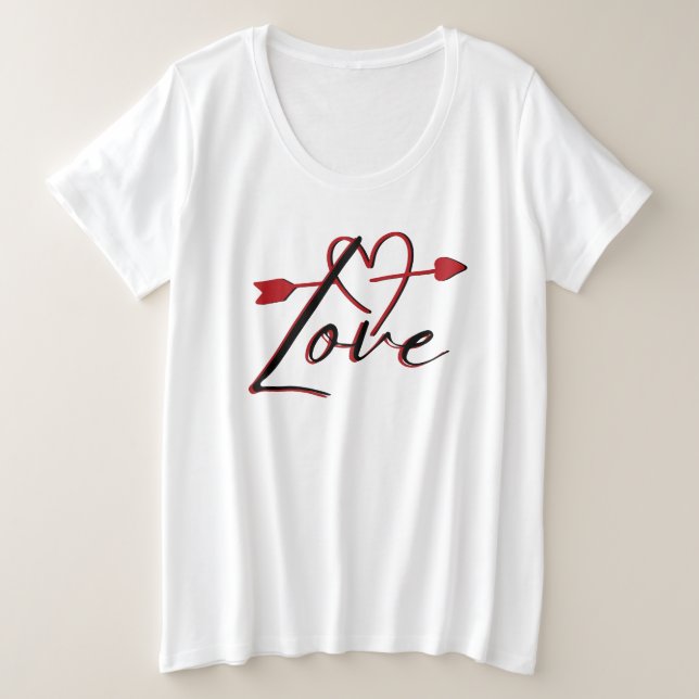 Camiseta amor com coração (Frente do Design)