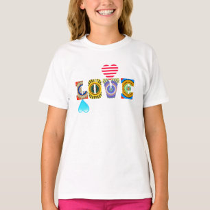CAMISETA AMOR COM CORAÇÕES
