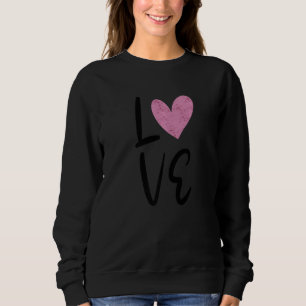 Camiseta Amor com Dia de os namorados de Coração Rosa Texto
