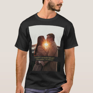Camiseta Amor com foto do aniversário moderno