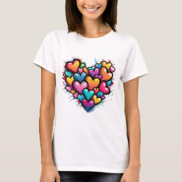 Camiseta 🎉 💘 amor com uma Pop de estilo 🌟 💓