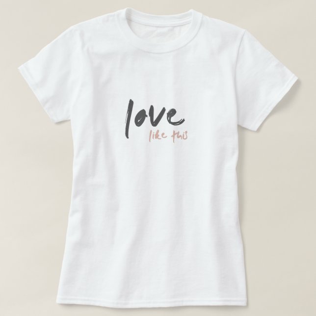 Camiseta Amor como Esta Música Rosa Esbranquiçada Moderna L (Frente do Design)