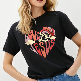 Camiseta Amor como Jesus Camisa, Camisa-T-Mulher
