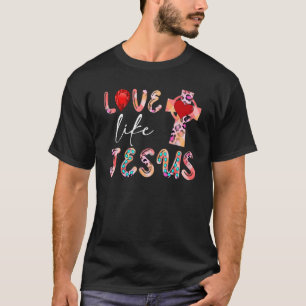 Camiseta Amor Como Jesus Católico Positivo Cristão Leopardo