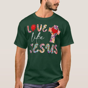 Camiseta Amor Como Jesus Cristo Cristão Positivo Leopar