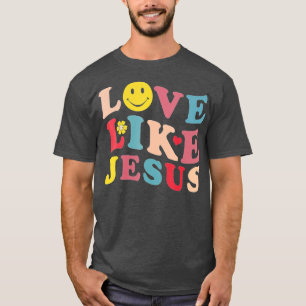 Camiseta Amor Como Jesus Cristo Rosto de Sorriso Cristão (2