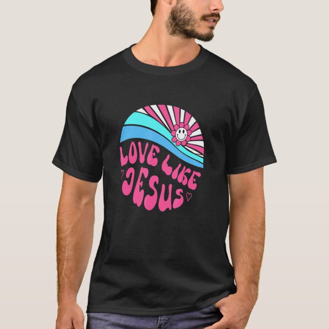 Camiseta Amor Como Jesus Daisy Sunset Deus Religioso Christ (Frente)