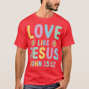 Camiseta Amor Como Jesus Deus Religioso Flor Cristão Smi