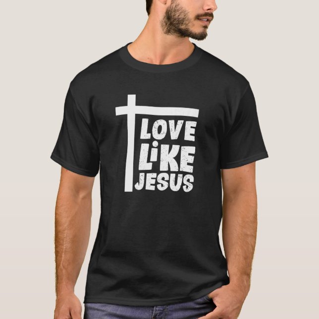 Camiseta Amor Como Jesus Deus Religioso Mulheres Cristãs (Frente)