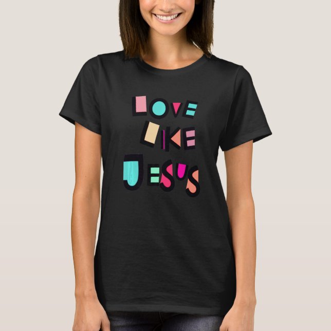 Camiseta Amor Como Jesus Fé Cristã Culto Deus Crianças G (Frente)