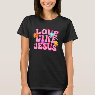Camiseta Amor Como Jesus Feliz Rosto Pré-Disquete