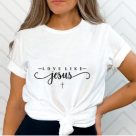 Camiseta Amor Como Jesus-Inspirador-Cristão-Base-Fé