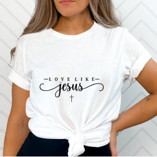 Camiseta Amor Como Jesus-Inspirador-Cristão-Base-Fé