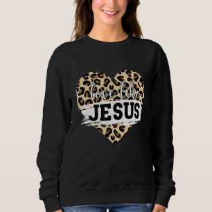 Camiseta Amor Como Jesus Leopardo Cristão Jesus Fé Mulher