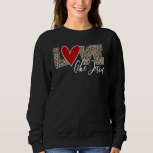 Camiseta Amor Como Jesus Leopardo Imprime